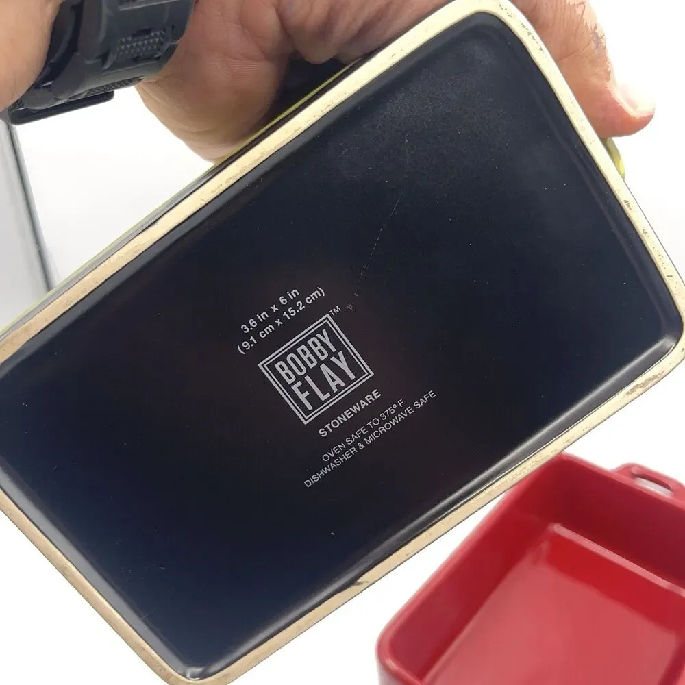 Bobby Flay SET of 2: 3.6 x 6 in Stoneware Baking Dish